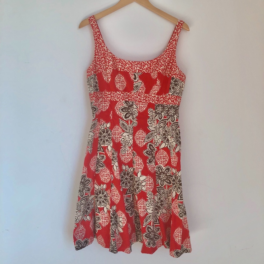 Jones Wear Dress, orange/brown/white, 12